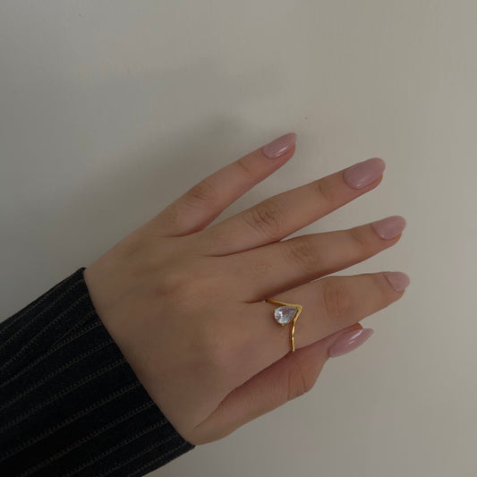 Solitaire Drop Ring