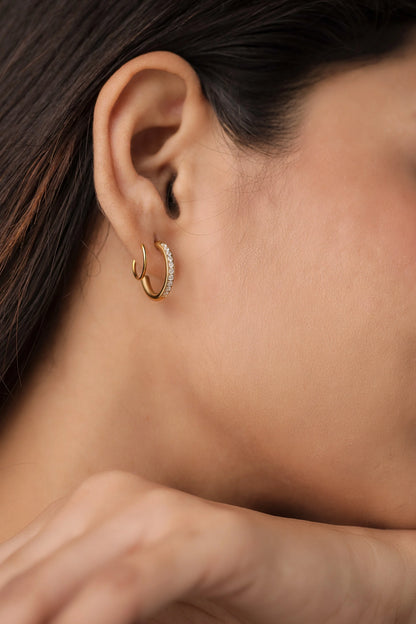 Izzy Twist Hoops- 18K Gold Plated