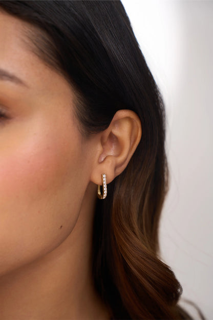 Pave Gold Earrings