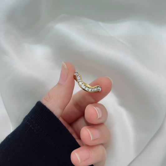 Wave CZ Ring
