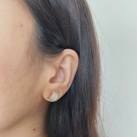 Reine Studs- 18k Gold Plated