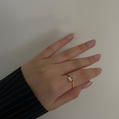 Solitaire Drop Ring