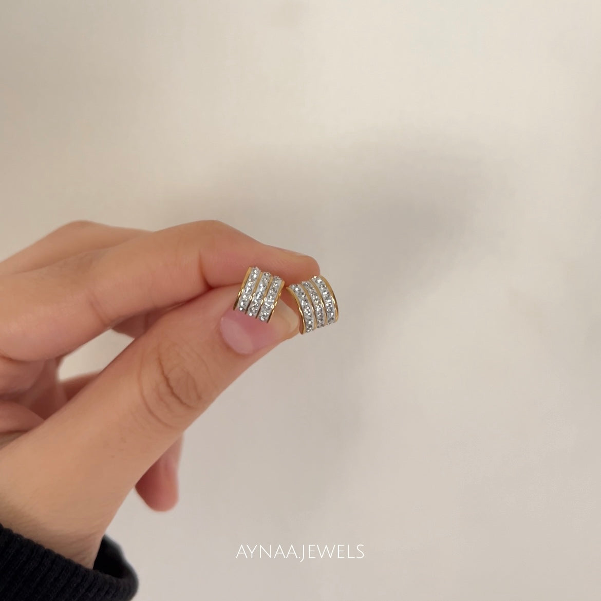 Reine Studs- 18k Gold Plated