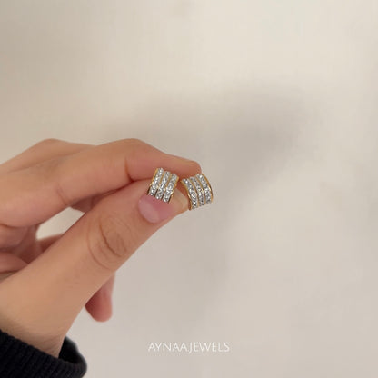 Reine Studs- 18k Gold Plated