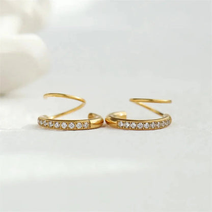 Izzy Twist Hoops- 18K Gold Plated
