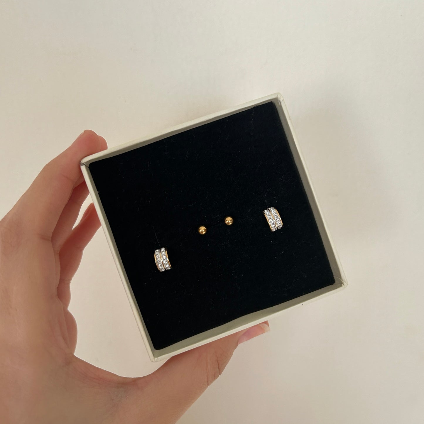Reine Studs- 18k Gold Plated (2 Pairs)