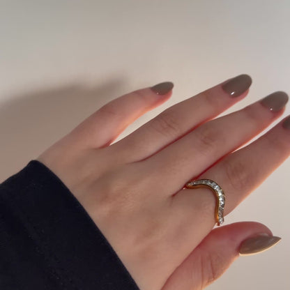 Wave CZ Ring